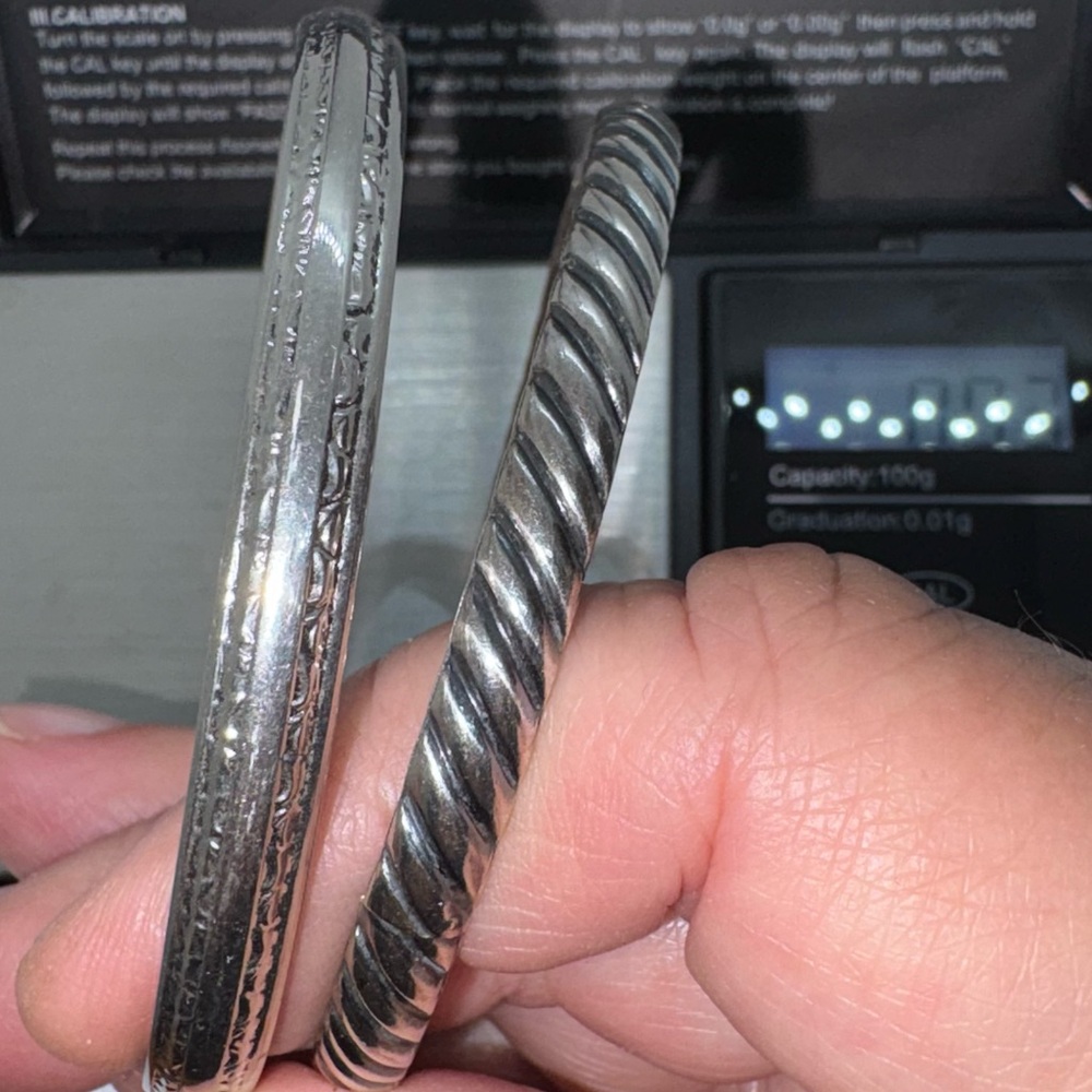 Sterling Silver Bangle Bracelets Two - image 3